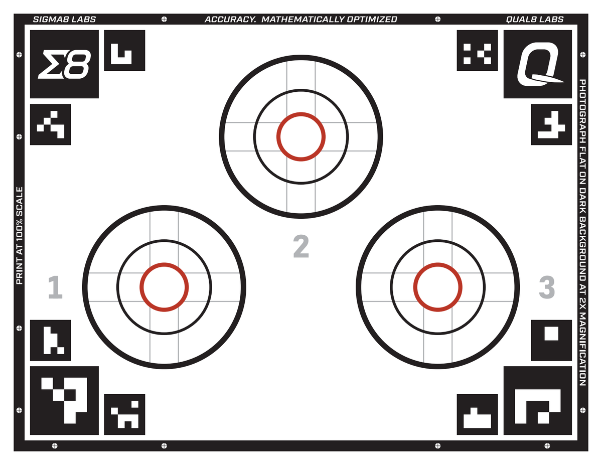 Qual8 3X calibrated target for Load Qualification